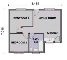 simple two bedroom house plans in kenya