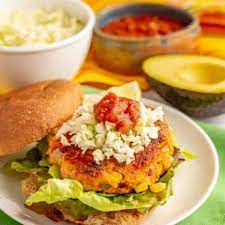 southwest salmon burgers with lime