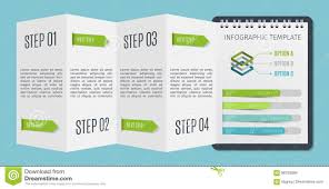 Brochure Or Notepad Business Infographic Template With Step