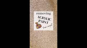getting acrylic paint out of carpet