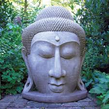 Grand Buddha Head Stone Garden Statue