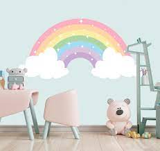 Pastel Rainbow Wall Decal For Girls