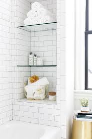 Shower Bath Niche With Subway Tile And