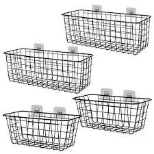 4 Pack Wire Storage Baskets Household