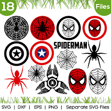 spiderman logo svg cut files vector