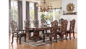 And speaking of seats, we have a wide selection of dining armchairs and side chairs, with either upholstered or wood seats, along with upholstered host. Geronimo Formal Dining Room Table Set