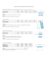 American Apparel Size Charts Free Download