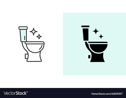 Toilet Seat Outline Icon Wc Logo Line