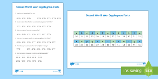 If you have stairs you can lay the box. World War Two Cryptogram Fact Worksheets Codebreaker Ks2