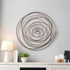 Grand Gold Spiral Abstract Metal Wall