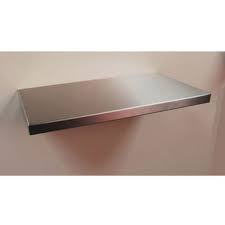 The best place for stainless steel floating shelves is. Shelves Single Design Wall Shelf Formed Top Shelf With Tapered Sides By Stainless Craft Kitchensource Com