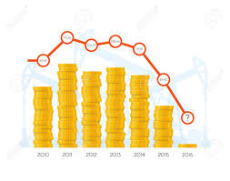 Piles Of Coins With Chart Graph Vector Concept For Financial