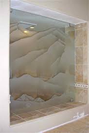 Glass Shower Doors With Frosted Designs