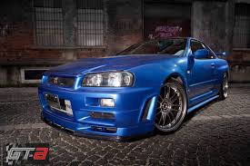 bayside blue r34 nissan gt r driven by