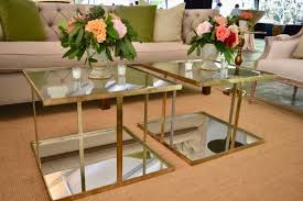 Gold And Mirrored Coffee Table Perch