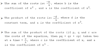 of the roots of a cubic equation