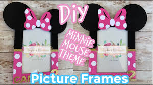 minnie mouse theme diy picture frames
