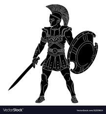 ancient greek warrior royalty free