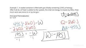 Using The First Law Of Thermodynamics