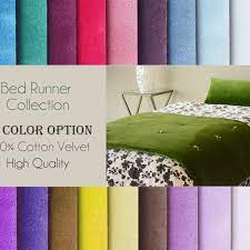 Luxury Velvet Bed Runner Bed Scarf Twin