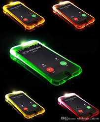 Tpu Pc Led Flash Light Up Case For Iphone 7 5 5se 6 6s Plus Samsung S8 S8 Plus S7 S6 Edge Remind Incoming Call Cover Clear Transparent Skin Personalized Cell Phone Case