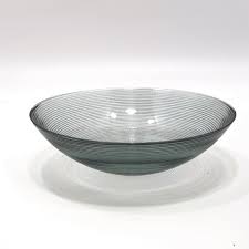 Large Glass Bowl Grey 100 Recycled