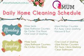 Daily Home Cleaning Schedule