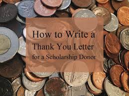 letter for a scholarship donor