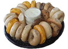 Image result for bagel assortment and cream cheese