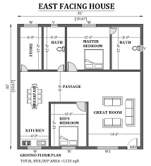 35 X35 East Facing House Design As Per