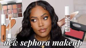 sephora vib makeup try on haul