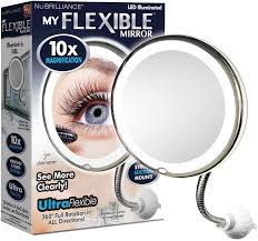 10x gooseneck magnifying makeup mirror