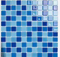 stone blue crystal glass mosaic tiles