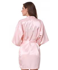 Women S Satin Kimono Robe With Embroidered Mother Of The Bride Short Light Pink C012guwaaqp