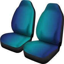 Ombre Blue Turquoise Seat Covers Set Of
