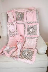 rag quilt for baby girl crib bedding