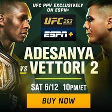 Don't miss a single strike of ufc 263, featuring the middleweight title fight between israel adesanya and marvin vettori and the flyweight title fight rematch between deiveson figueiredo and brandon. 88iagg351mardm