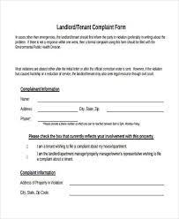 free 7 sle landlord complaint forms