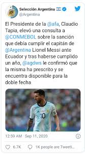Search, discover and share your favorite lionel messi seleccion gifs. Lionel Messi Suspension Reversed Ahead Of World Cup Qualifiers Following Intervention Of Argentine Fa President Gist Vile