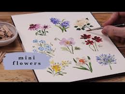 9 Mini Watercolor Flowers How To