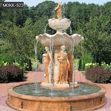 Outdoor Marble Tiered Water Fountain