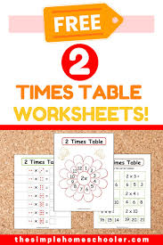 terrific 2 times table worksheet packet