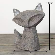 Gray Fox Garden Sculpture Pr2800
