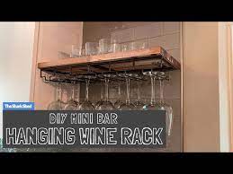 Diy Mini Bar Hanging Wine Glass Rack