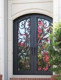 sh 02 wrought iron door with sidelights