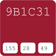 Royal Red 9b1c31 Hex Color Code Schemes Paints