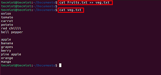 cat command exles for linux