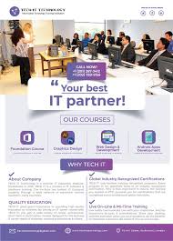 The lessons offered can range from the very basic to the utterly advanced. It Firm Flyer Design Business Category Computer Training Center Requirements Unique Flyer Design Client Usa Mock Up Fr Flyer Design Flyer Design Clients