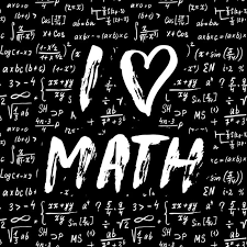 I Love Math Lettering Quote Hand Drawn