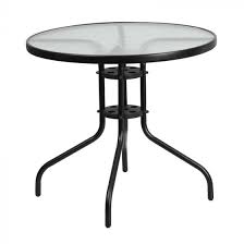 31 5 Round Glass Metal Patio Table